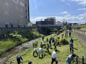 衛生組合パンケ歌志内川河川清掃