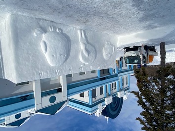 北海道子どもの国壁面雪像制作に関する激励式