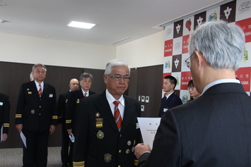 浦臼消防団 丹羽栄団長