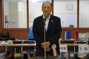 町内会連合会小関会長のあいさつ