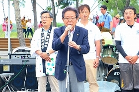 石狩川下覧櫂市民交流会でのあいさつ