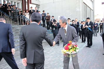 村中さん（右）お疲れ様です