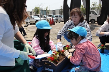 砂川天使幼稚園草花植栽2