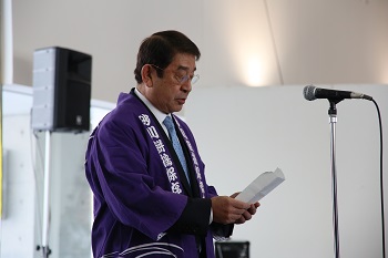 餅つき保存会田川会長