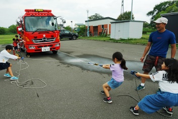 消防車を使った催し