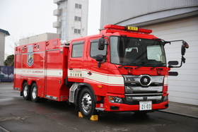 砂川消防署に消防ポンプ車導入