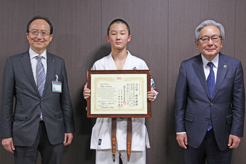 増田理玖さん（砂川中学校1年）