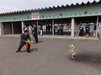 消火器取扱訓練の様子