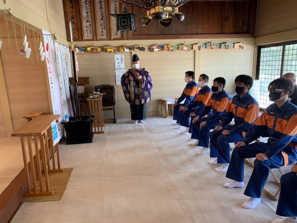 奈井江神社での安全祈願祭の写真